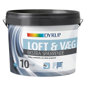 DYRUP Loft og Vægmaling Ekstra Spærrende Glans 10 Mat 4,5 Liter