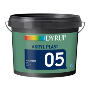 DYRUP Vægmaling Akryl Plast Glans 05 10 liter - Lys Råhvid