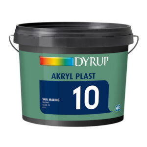 DYRUP Vægmaling Akryl Plast Glans 10 10 Liter - Hvid