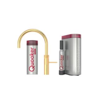 Quooker Fusion Round Sæt M.3l Guld Inkl. Pro3 & Cube Beholder