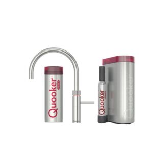 Quooker Fusion Round Sæt M3l Rustfri Stålt Inkl. Pro3 & Cube Beholder