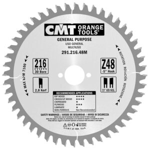 CMT Rundsavsklinge 216x2,8x30 Z48 W NEG