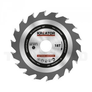 Rundsavsklinge 115 mm 18 HM tænder Kreator KRT020434