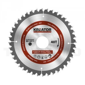 Rundsavsklinge 160 mm ALU 40 HM tænder Kreator KRT020502