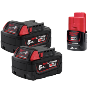 Milwaukee M18 B5 18V 5.0 Ah batterier 2 stk