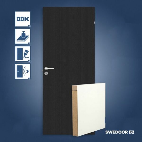 Swedoor Stable GW sort malet dør - Sort M9x21