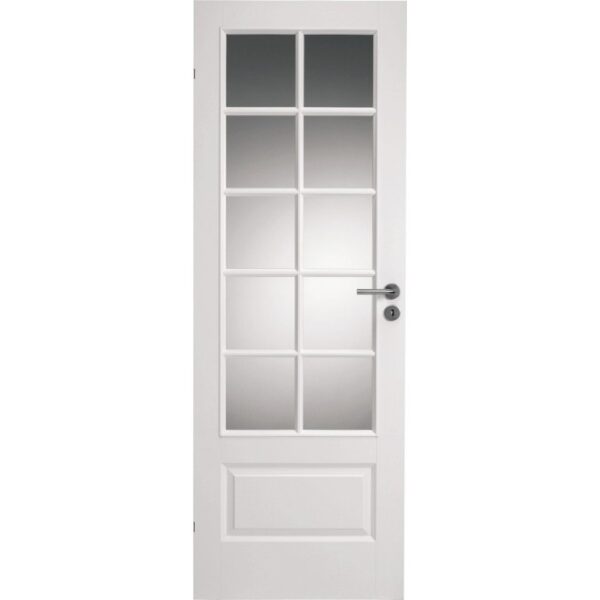 Swedoor Style SP10 hvidmalet dør celle m/glas m8x21 / 72,5x204cm