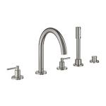 GROHE Atrio New brusearmatur 5-huls kar- & brus, Supersteel overdel 1/2'', 90Â°