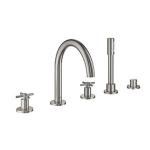 GROHE Atrio New brusearmatur 5-huls kar- & brus, Supersteel overdel 1/2'', 90Â°