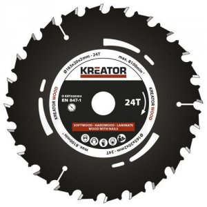 Rundsavsklinge 165 mm FS 24 HM tænder Kreator KRT020304