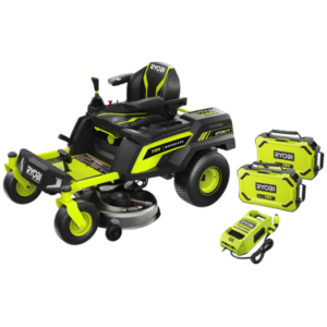 Ryobi RY72ZTRX107-210 72V 107 cm zero turn plæneklipper 2x10 Ah batt.