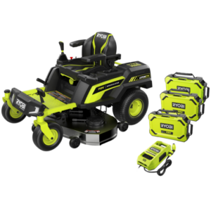 Ryobi RY72ZTRX107-210 72V 137 cm zero turn plæneklipper 3x10 Ah batt.