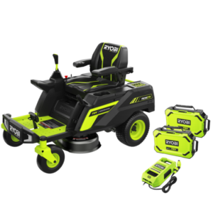 Ryobi RY72ZTRX76-210 72V 76 cm zero turn plæneklipper 2x10 Ah batt.