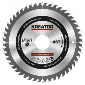 Rundsavsklinge 160 mm 48 HM tænder Kreator KRT020409