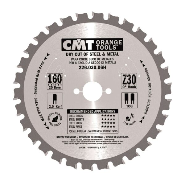 CMT Rundsavsklinge 136x1,5x20 Z30 Dry Cut